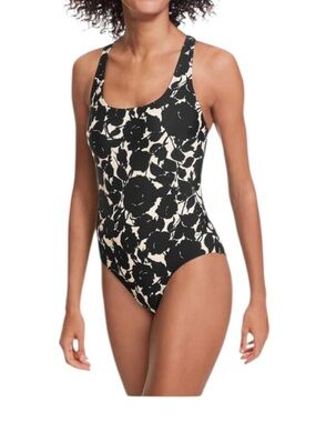 Talbots Aqua Club Scoop Neck One Piece Capri Rose Swimsuit
